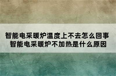 智能电采暖炉温度上不去怎么回事 智能电采暖炉不加热是什么原因